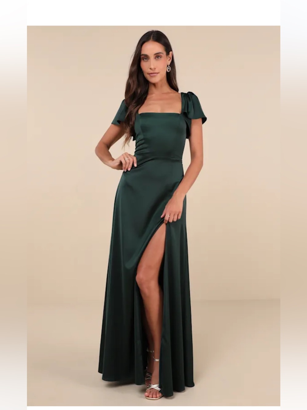 Lulus Dress L Formal Green